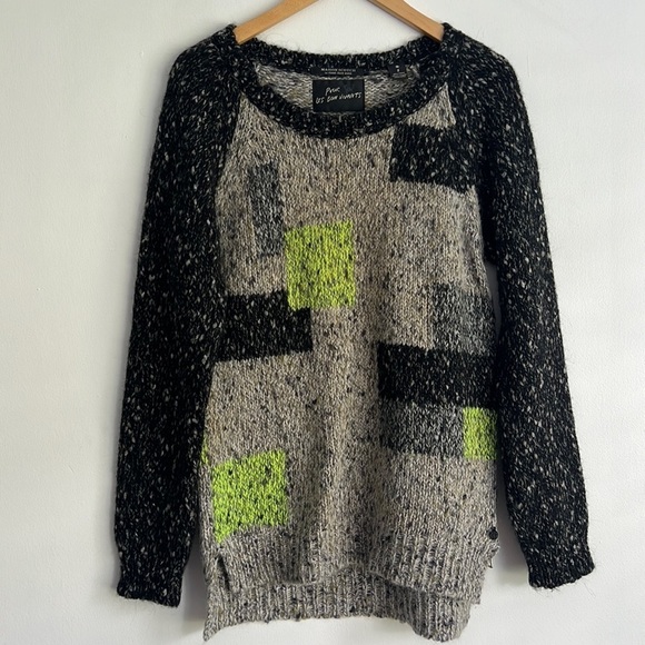 Scotch & Soda Sweaters - Scotch & Soda Mohair Wool Blend Neon Knit Sweater